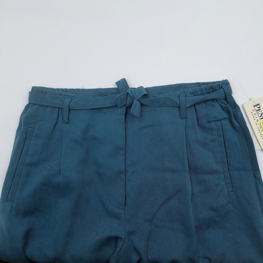 NEW Pendleton Teal Blue Slacks Trousers Women Size 10 Attached Belt - Picture 3 of 7